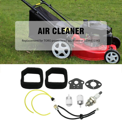 Air Filter Line Primer Bulb Replacement For Toro Ryobi Homelite String Trimmers Easy Install Durable Fit 51944 51945 51954 51955 51974 51975 560873001 5687301 High Quality Lawn Care Replacement Part For Older Models, kit with air cleaner foam, fuel lines and primer bulb