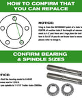 Diagram and parts confirming fit for Trailer Hub Kit For 5 On 4.5 Inch Axles, 2000 Pound Capacity, Fits 1 Inch And 1-1/16 Inch Spindles