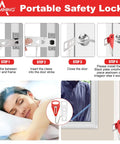 4 Pack Portable Door Lock And Door Stop Alarm Kit For Home Security And Travel Privacy Tool Free Install usage guide