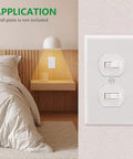 Double Toggle Light Switch 15 Amp 120 Volt Residential Grade Electrical Wall Switch For Home Office Kitchen White ETL Listed
