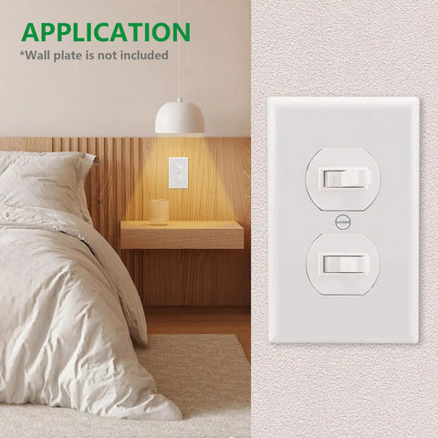 Double Toggle Light Switch 15 Amp 120 Volt Residential Grade Electrical Wall Switch For Home Office Kitchen White ETL Listed