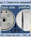Replacement Knobs for Electric Range Dial Control Set Fits WFES5030RS0 WFES5030RZ0 WFES3530RS0 back and front view