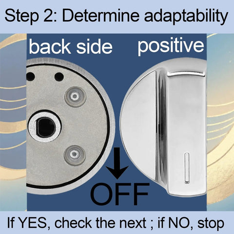 Replacement Knobs for Electric Range Dial Control Set Fits WFES5030RS0 WFES5030RZ0 WFES3530RS0 back and front view