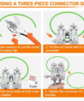 Top Tier PU Round Belt Welding Machine Kit With Precision Hot Melt Connector, Adjustable Temp Soldering Iron, Heavy Duty Clamp, Butt Cutters For V-Belts To Fix Gear Belts Fast, connector set steps