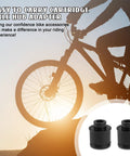 2 Pack Mountain Bike Hub Adapter Quick Release Converter 12mm To 9mm Thru Axle, alloy adapters shown with mountain bike silhouette