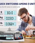 Man using Heavy Duty Counting Scale For Coins And Parts With 66 Lb Capacity, 0.1 g Precision, Backlit Digital Display
