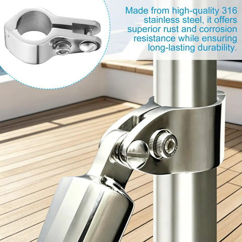 Four Pack 316 Stainless Steel Bimini Top Hardware For Seven Eighths Inch Fit Marine Grade Rustproof Gear For Saltwater Boats Durable 22mm Mounts And Fittings Kit Easy Install Long Lasting Performance on 22mm pole