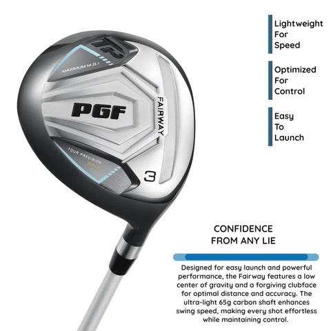 Fairway wood from Women Gold TP 11-Piece Complete Golf Club Set Right Hand Petite, designed for speed and control.