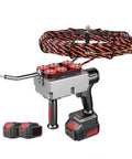 Hot New Electrician Wire Tugger With 90 Degree Bends, Smart Pulling Tool For Running Cables Through Walls Fast, Includes 15 Meter Lead And Dual Batteries.