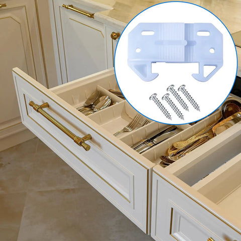 Quick Install White Drawer Guide Replacement Tracks With Screw Kit Adjustable One To One Half Inch No Sweat Hardware For Vintage Dressers Smooth Glide Diy Renovation Fix
