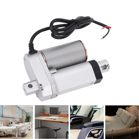 Heavy Duty Electric Linear Actuator DC 24V 25 Millimeter Stroke 100 Newton Thrust 40 Millimeter Per Second Speed Aluminum Alloy Motion Component