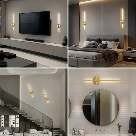 Rechargeable Wireless Wall Sconces Set Of Two 24 Inch Zero Hassle Wire Free Design magnetic and adhesive mount in stylish interiors.