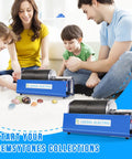 6Lb Dual Drum Rock Tumbler Kit With Walnut Shell Media Dope Easy To Use Rock Polisher For Beginners And Pros Double Drum Design Great For Kids And Adults Includes Belts And Instructions with family using tumbler.