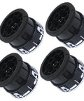 Set of four black plastic dashboard AC/heater vent louvers with foam gasket for Ford F-150 (2009-2014).