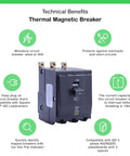 QO320CP 20 Amp Three-Pole Circuit Breaker With Plug-On Design For Quick No-Fuss Install In 240V Load Centers And Panel Boards
