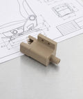 Sturdy Lawnmower Housing With Seat Switch Brass Conductor, Weatherproof Nylon Replacement Part For Tractor And Garden Tools, No Fuss Easy Install Safety Cutoff Switch Size 6.00x3.00x2.40cm, beige seat switch on blueprint