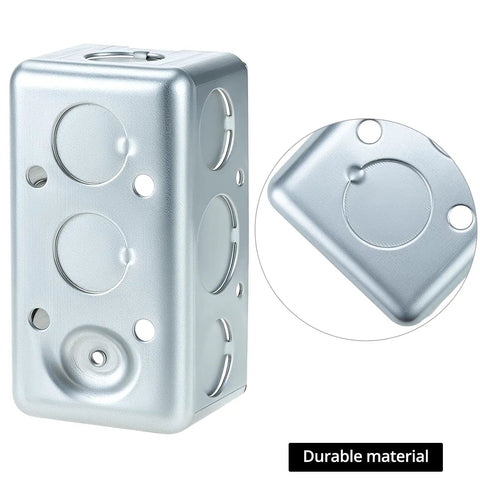 Electrical Box 12 Pack 4 By 2 Inch, 13 Cubic Inches, Deep One And Seven Eighths Inch, Galvanized Steel, Ten Seven Eighths Inch Knockouts