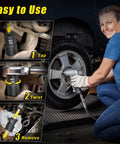 10 Piece Bolt Extractor Set For Damaged Or Rounded Bolts And Lug Nuts 1/2 Inch Drive Impact Wheel Lock Remover in use on a wheel