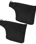 Workhorse Two Pack Miter Saw Dust Collection Bag With Roll Down Zipper Seal And Bendable Steel Wire Opening, black polyester bags.