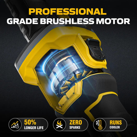 Killer Hella Sick Cordless Die Grinder Designed To Drop Straight Into Your DeWalt 20V Max Battery Rig Tool Only For Snappy Grinding Smoothing And Sharp Detail Work On Daily Builds showing brushless motor interior.