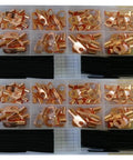 Heavy Duty 140CPS Copper Ring Terminals For Car Auto Battery Wiring Plus Soldered Connectors Kit Heat Shrink Tubes, copper terminals and black shrink tubes in organizer