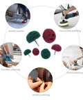Six Piece Abrasive Wheels Scouring Pads Sanding Heads For Wood And Metal Rust Deburring And High Efficiency Polishing Buffing Wheel Kit