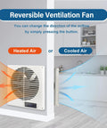 8 Inch In Wall Vent Fan For Room To Room Air Transfer, 10 Speed Remote Control, Two Way Reversible Airflow installed