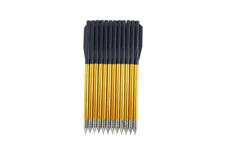 Aluminum Crossbow Bolts For 50 To 80 Pound Pistols, 36 Pack, 6.26 Inch Arrows With Metal Tips For Precision Target Practice