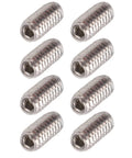 50 Pcs Set Screw Kit A270 Stainless Steel Grub Screws DIN 916 for mechanical fastening, displayed in rows on white background.