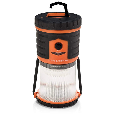 Tough As Nails Rugged USB Rechargeable Lantern With 12000mAh Power Bank Throws 1000 Lumens Of Super Bright Light Across Six Modes Lasting Up To 350 Hours For Camping Emergencies Storms And Survival Gear with orange and black sturdy design.