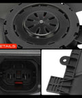 Direct Fit Engine Radiator Cooling Fan Assembly For Mercedes Benz B250 Cla250 C230 C250 C300 C350 2008 To 2019, detailed view of motor and connector.