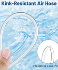 Three Sixteenth Inch Aquarium Airline Tubing Flexible Durable Six Point Five Feet Long For Fish Tanks Gardens Ponds And Terrariums Clear Plastic Air Hose For Aeration And DIY Ready Plug And Play showing flexibility