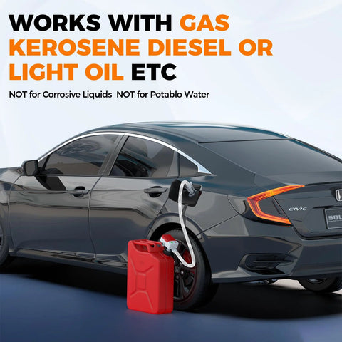 Portable Fuel Transfer Pump With Auto Stop Sensor Prevents Spills 3.2 GPM Automatic Fuel Transfer Kit with car fueling