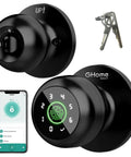 4 In 1 Smart Fingerprint Door Lock With Keypad, App Control, Auto Lock And Biometric Knob showing app interface and keys
