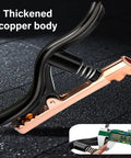 Close-up of Heavy Duty Welding Electrode Holders And Clamps With 800A High Conductivity Copper Jaws for industrial tasks.