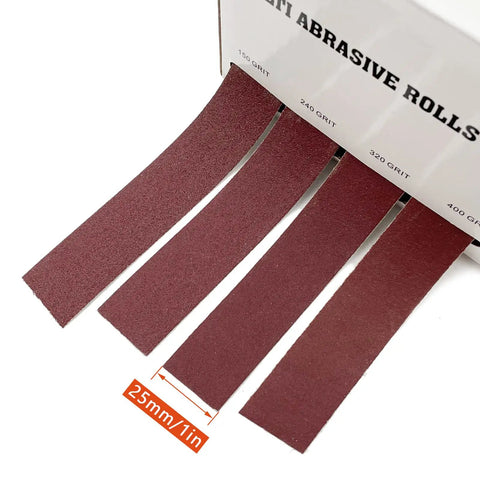 Emery Cloth Roll With Dispenser 6 Meters Long 4 Grits Assorted Sand Paper For Wood Metal Automotive Finishing Aluminum Oxide