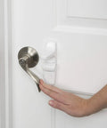 OutSmart Lever Handle Lock 4 Pack White Kid Safe Kidproof Lock For Lever Handles With Hidden Buttons And Decoy Button Easy Install
