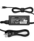 65W USB-C Laptop Charger For USB-C Laptops And Chromebooks, Multi-Voltage Power Adapter With 5V 3A / 9V 3A / 12V 5A / 15V 4.33A / 20V 3.25A Output, Worldwide 100-240V Input, Slim USB-C Power Adapter, black cord with plug