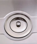 Close-up of Stainless Steel Sink Strainer Set With Lids 4.5 Inch 2 Pack Food Catcher Mesh Drain Protector Wide Rim
