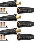 3 Pack LC40 Welding Leads Quick Connector Set For Secure Weld Cable Connections with visible male and female connectors