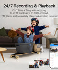 Children playing indoors with a 2.5K Outdoor Indoor Security Camera System With Color Night Vision, Motion Activated