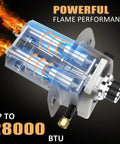 Propane Gas Burner Attachment For Karu 12 12G Karu 2 And Fyra 12 Pizza Ovens No Assembly Easy Install No Fuss Setup Upgraded Electronic Ignition Outdoor Pizza Oven Accessory 28000 BTU burner close-up