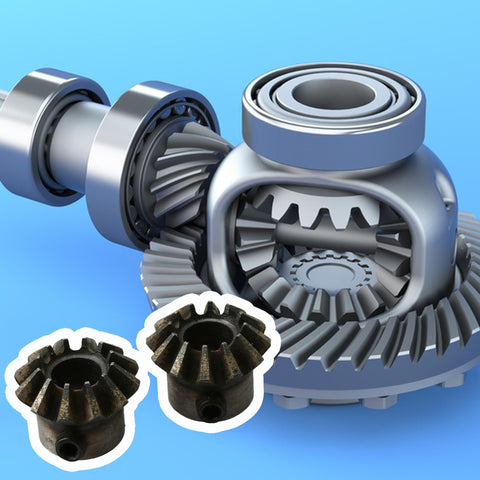 45 Steel Tapered Bevel Gear Wheel 1.5 Module 12 Teeth 8mm Hole Dia Heavy Duty Transmission Gear Set for CNC projects, Pack of 2