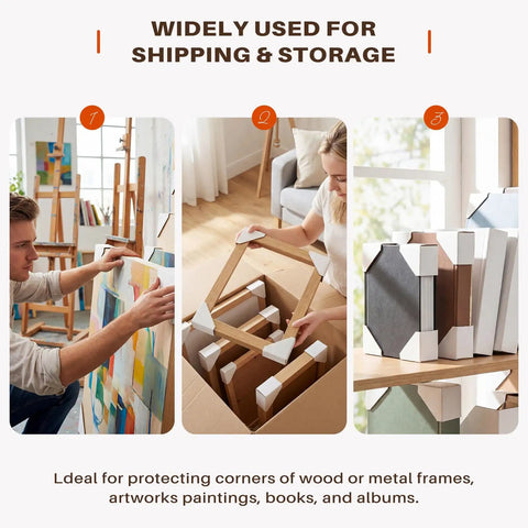 Top Shelf Adjustable Cardboard Corner Protectors Badass Edge Guards For Picture Frames Heavy Duty Shipping Supplies Reusable Painting Storage Boards Fits All Standard Profiles Straight Up Tough Built For Smooth Shipments No Drama 48 Pack