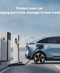 Rock Solid Ev Charger Port Cover For Outdoor Electric Vehicles Waterproof Thick Pvc With Dual Magnetic Straps on charging port.