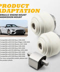 Dope Hydraulic Engine And Transmission Mount 3 Piece Kit Direct Replacement For Mercedes Sl500 Cl500 E500 Auto Transmission showing two hydraulic mounts and a metal connector.