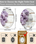 Toilet Seat Elongated Resin for Bathroom Use with size measurements and installation tips for proper fit.