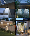Dual Head Solar Shed Light With Motion Sensor, 4 Modes And 6 Brightness Levels, IP65 Waterproof Hanging Lamp Outdoor Setup