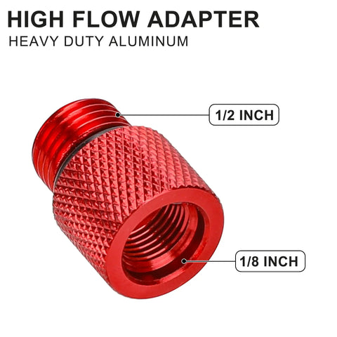 High Flow Air Blow Gun With Adjustable Trigger And One Eighth Inch Rubber Tip Set adapter