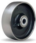 Hella Heavy Duty 10 Inch Forged Steel Caster Wheel With 1 Inch Straight Roller Bearing showing durable steel design for industrial use.